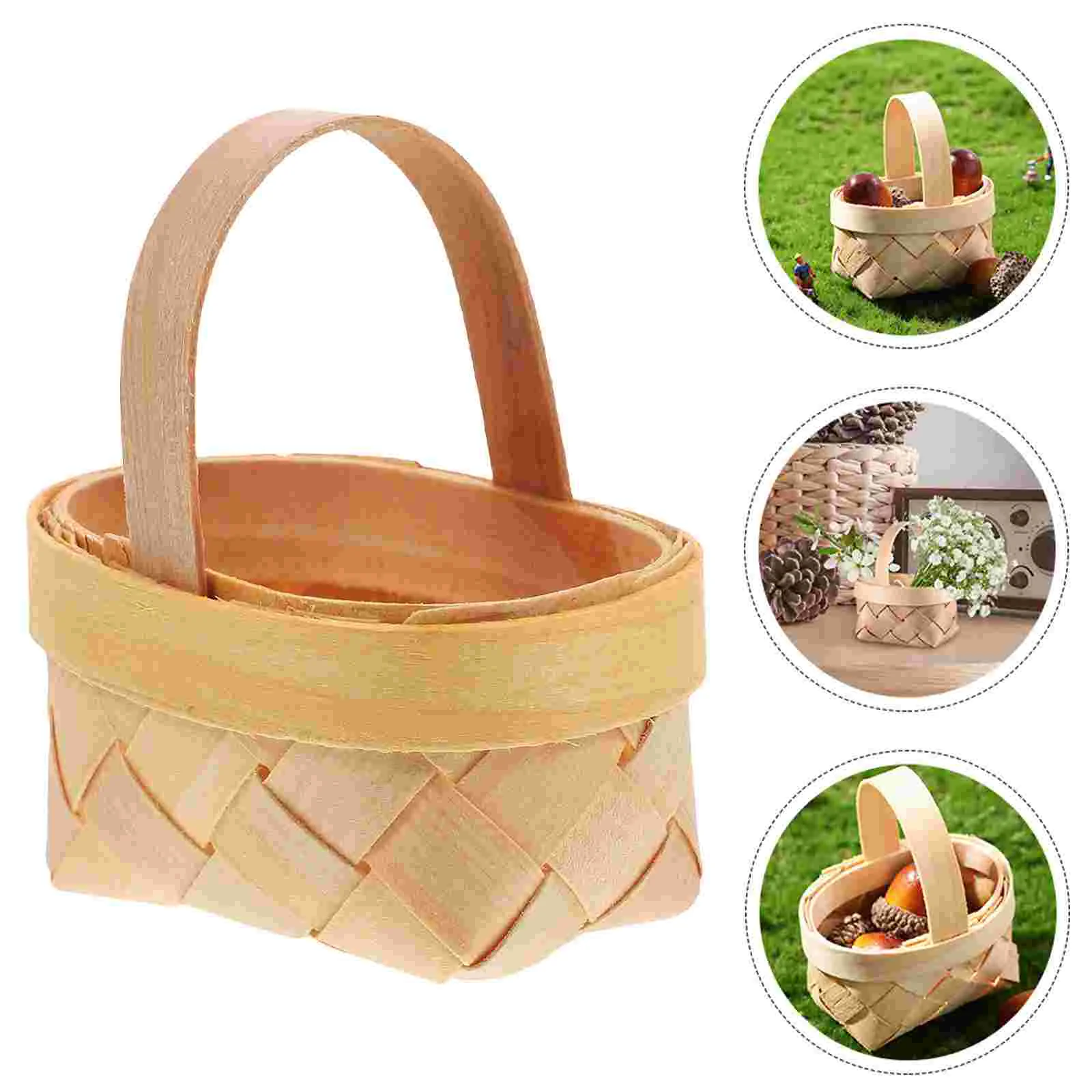 

15 Pcs Handwoven Baskets Portable Mini Storage Basket Candy Basket Natural Gift Boxes