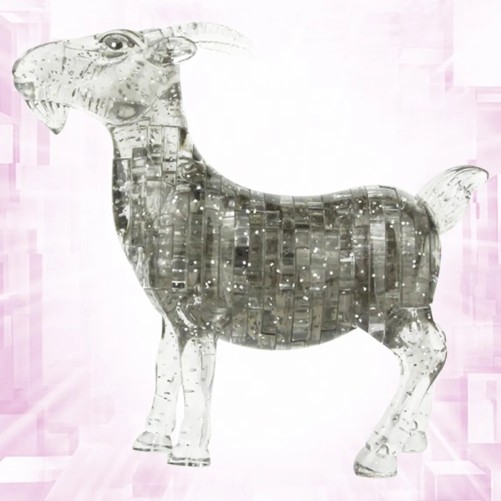 

Crystal Goat Puzzle 3D Animal Puzzles Model Assembly Brain Teaser Ornament Figurines Decoration Kids Toy Gift Figurine Jigsaw