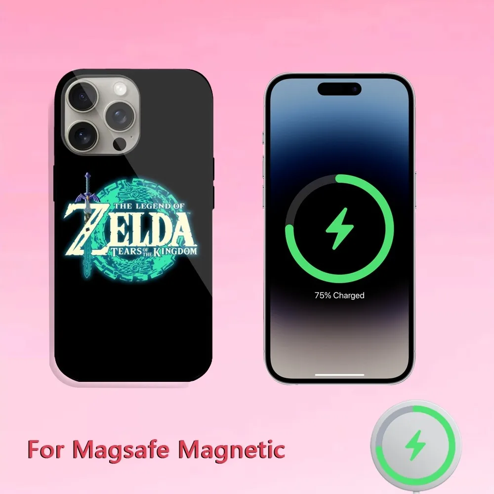 Чехол для телефона с игрой L-legend of zelda iPhone 11 12 13 14 15 Plus Pro Max Magsafe магнитный чехол