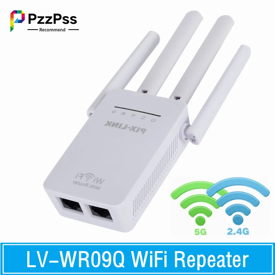 PzzPss Wireless Wifi Repeater Wifi Range Extender 300Mbps Network Wi fi Amplifier Signal Booster Repetidor Wifi Access Point