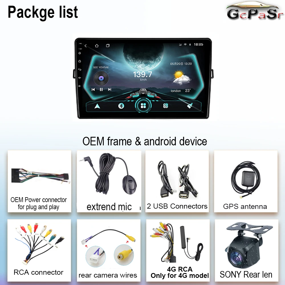 Автомагнитола на Android для Toyota Auris 1 E150 2006-2012 автомобильное радио мультимедийный