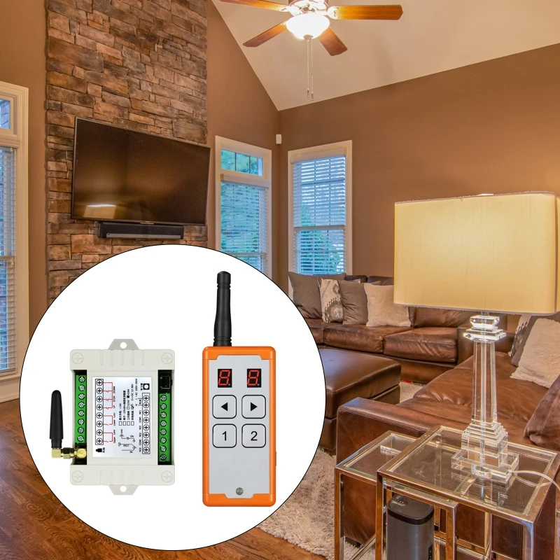 

Радиочастотный пульт дистанционного управления 12-48 В, 4-канальный универсальный пульт дистанционного управления 315 МГц/433 МГц для релейного ...