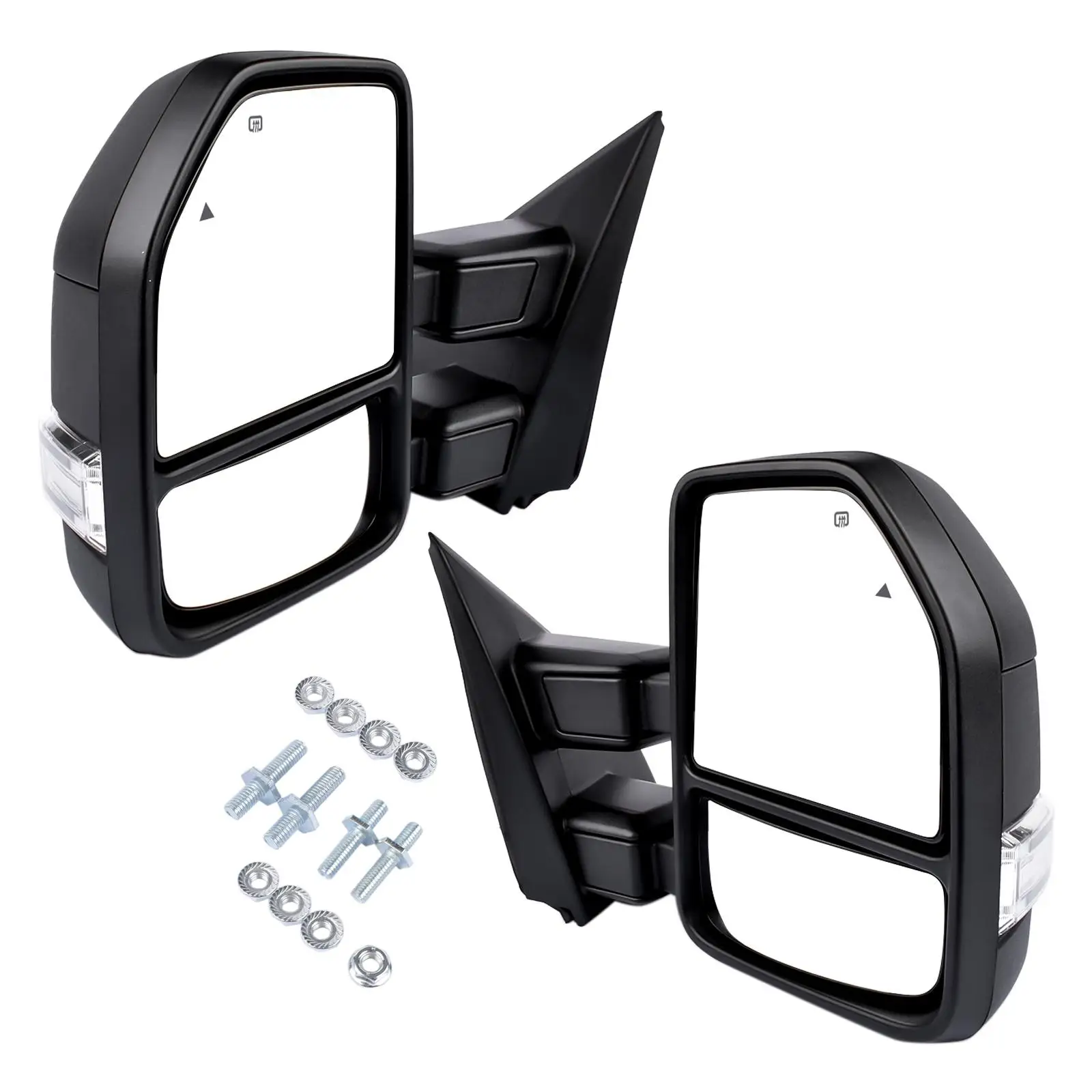 

AP03 Black Towing mirror Power Heated Rearview Mirror For 2017 2018 2019 2020 Ford F250 F350 F450 F-550 Super Duty