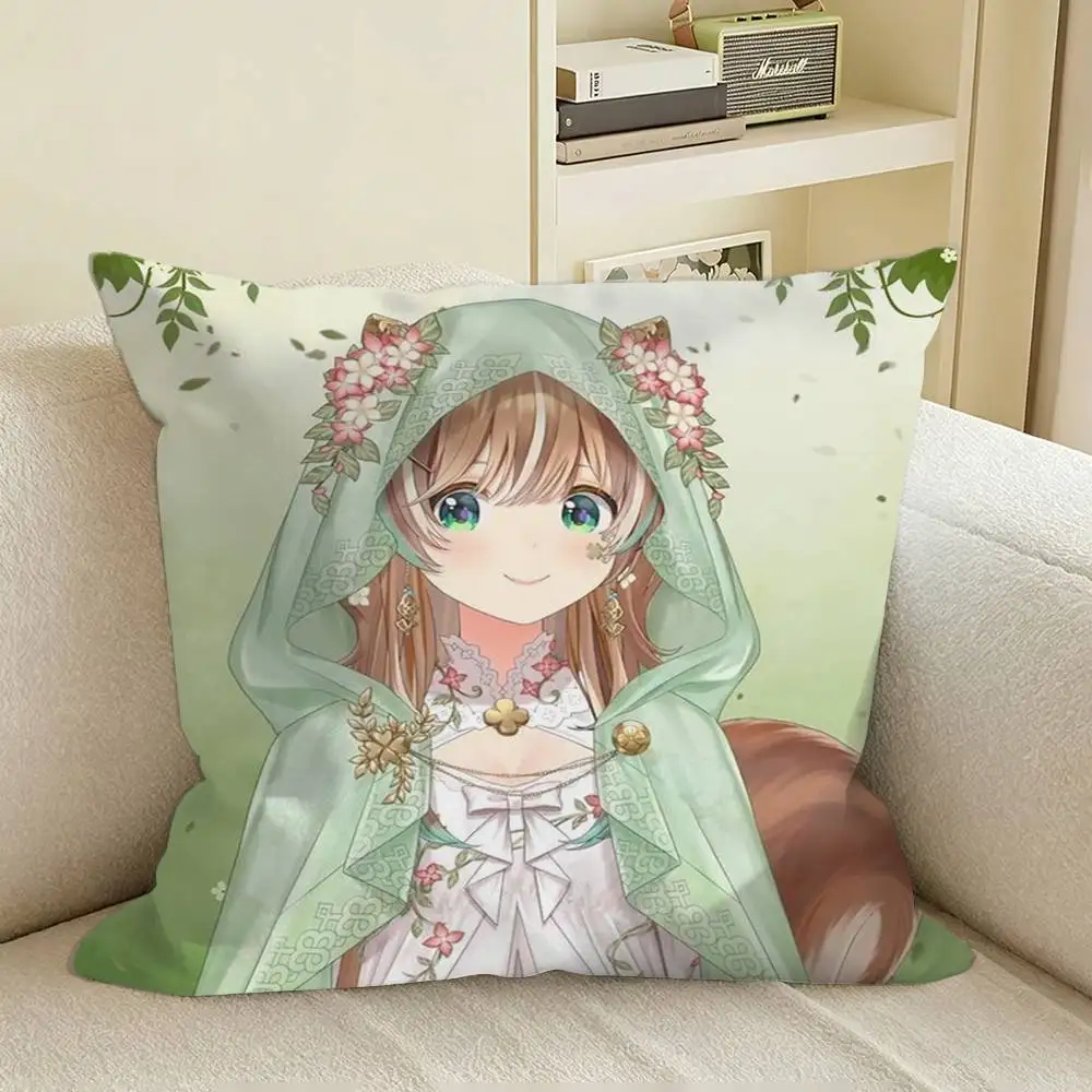 Фото Чехол для диванной подушки Vtuber A-Ayunda Risu от H-Hololive, однотонный, для гостиной, домашний декор, чехол для подушки №5