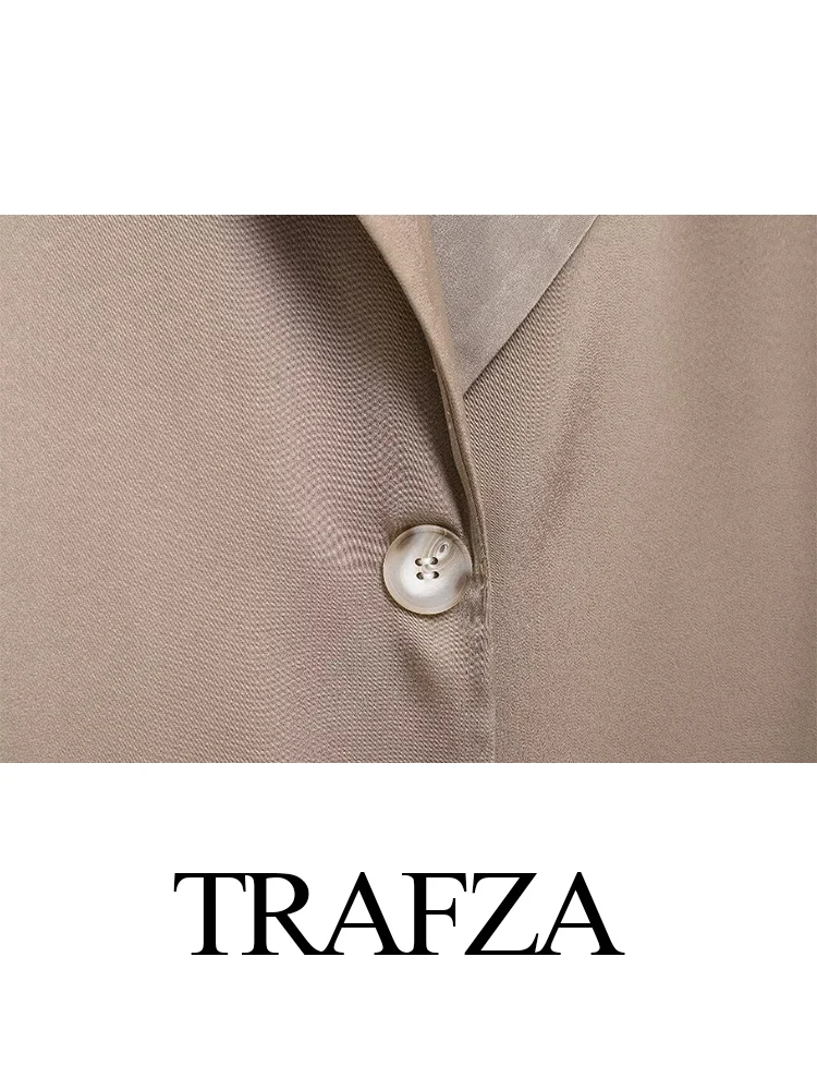 Женский Однобортный блейзер с длинным рукавом и отложным воротником