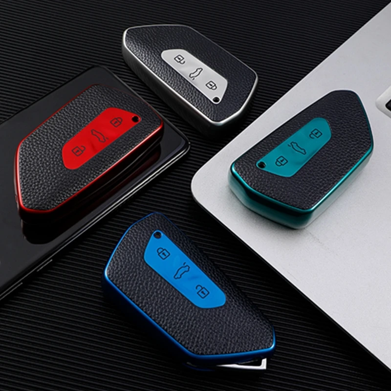 

TPU Car Key Case Cover For VW Volkswagen Golf 8 MK8 ID.3 ID.4 Cupra Skoda Octavia A8 SEAT Leon MK4 2020 2021 Formentor Tarraco