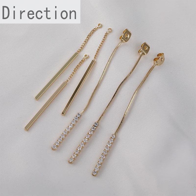 

Серьги-гвоздики с фианитами, 14 к