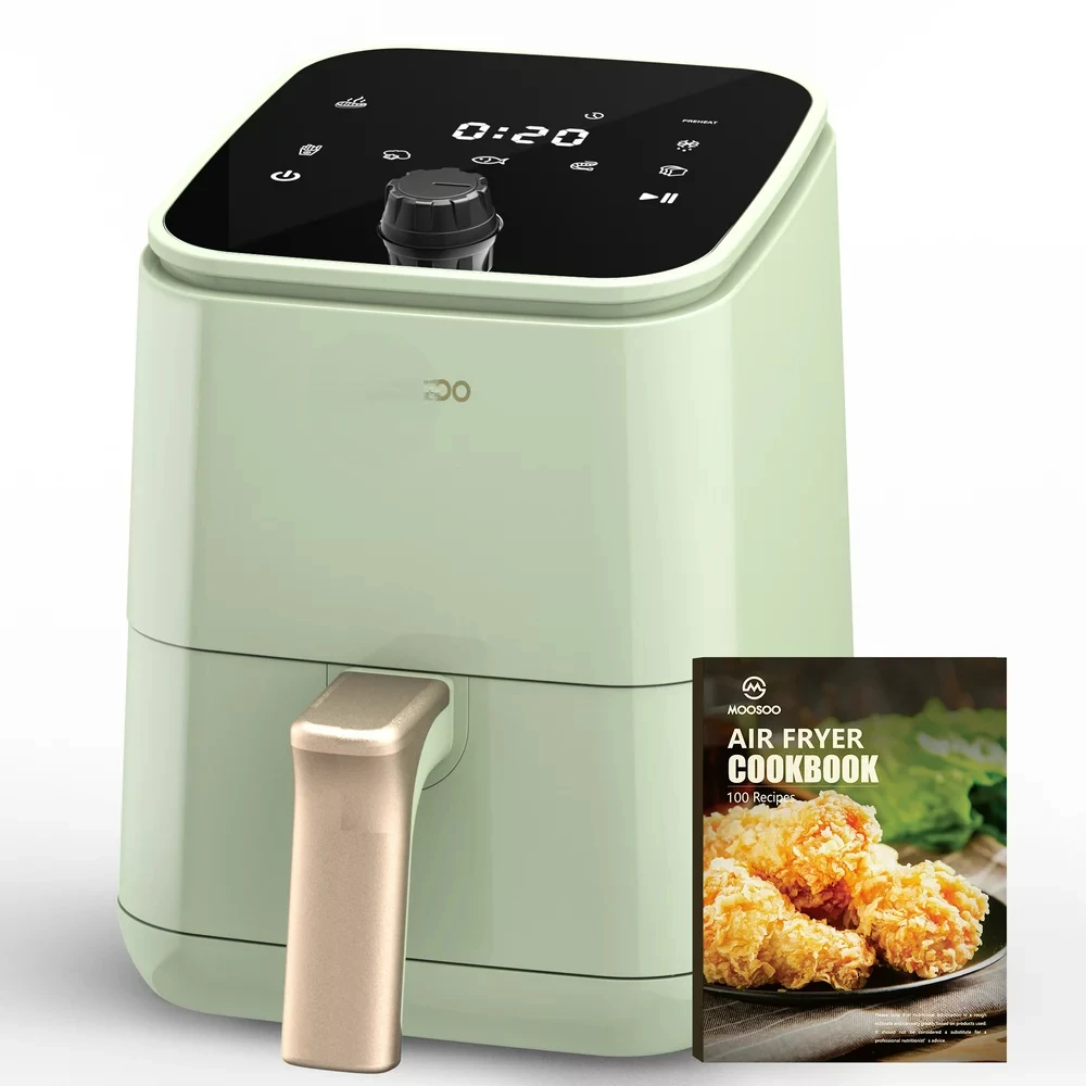 

Fryer 2Qt, Stainless Steel Air Fryer Oven with CONTROL Knob, Digital Touchscreen