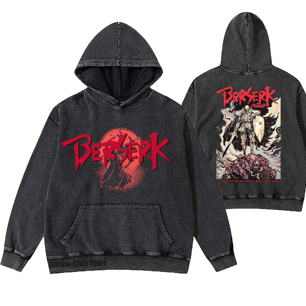 

Anime Hoodie Berserk Retro Sweatshirt Long Sleeve Sweatshirts Vintage Old Streetwear Hoodies Printed Solid Hoody Guts Pullovers