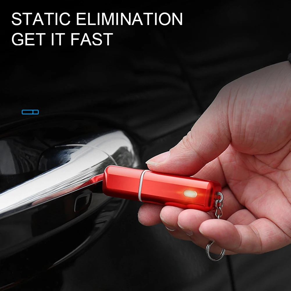 

2 In 1 Portable Anti-static Rod Car Body Static Eliminator Discharger with Safety Hammer Emergency Window Breaker Accessories