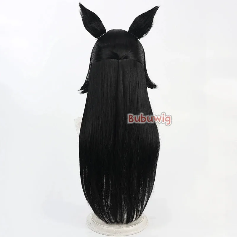 Фото CySynthetic Hair Ookami Mio Косплей Парики Виртуальный YouTuber Ookami Mio 90 см Длинный Прямой Черный Смешанный Красный Парик Термостойкий №4