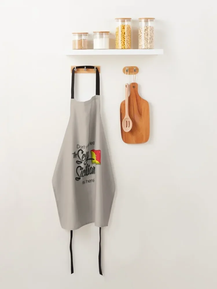 Флаг Сицилии Не ты бояться Сексуальная Сицилия здесь! Фартук Кухонный женский
