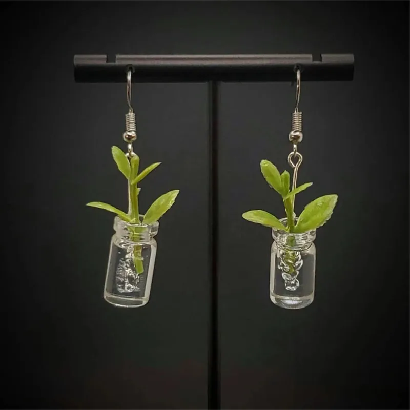 House Plant Clipping Earrings House Plant Jewelry jar earrings nickel free jewelry lover gifts plant gifts y2k Halloween Jewelry