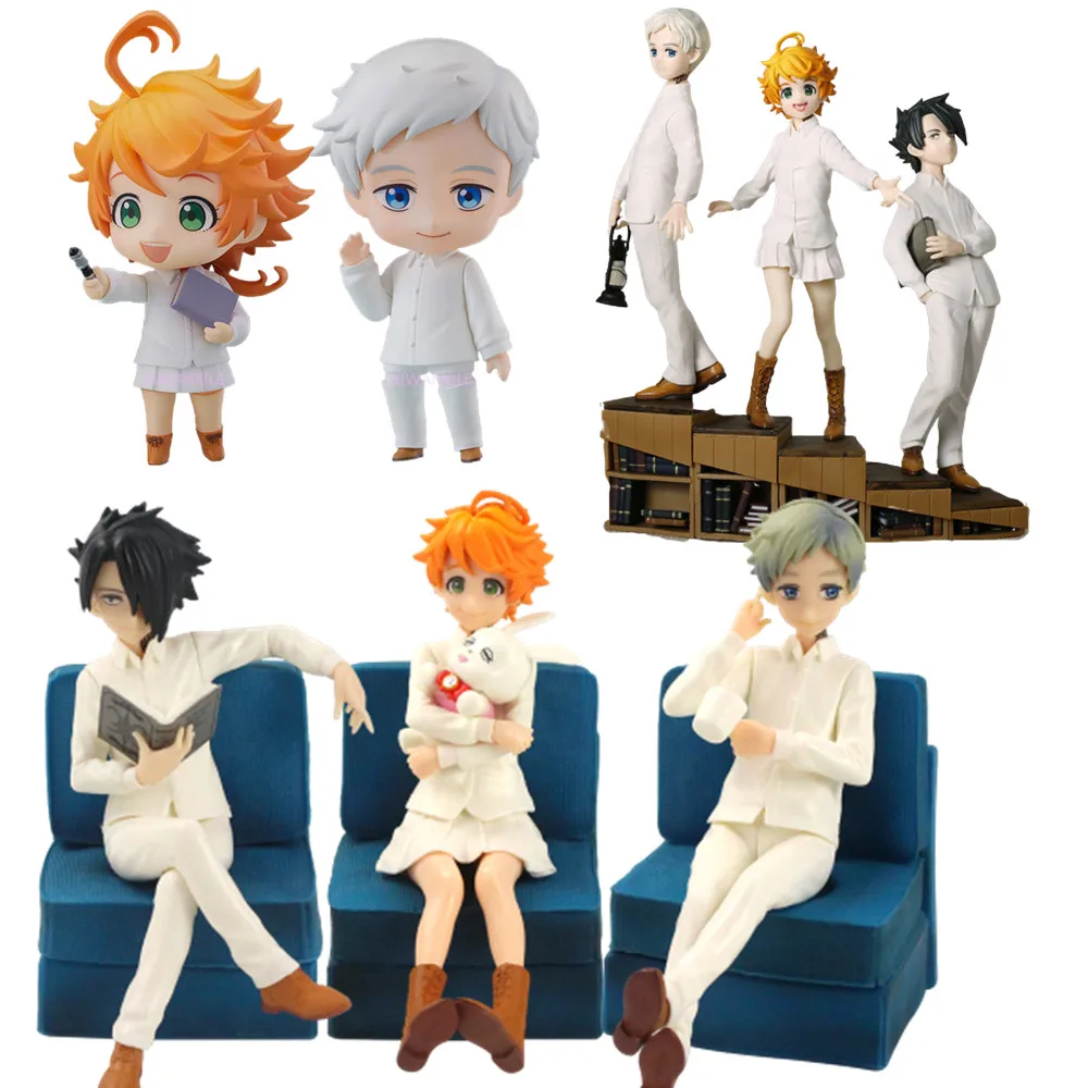 

The Promised Neverland Anime Figure Emma Norman Ray PVC Toy 1092 1505 Q Version Action Figurin Kids Doll Juguetes Xmas Gift 20cm