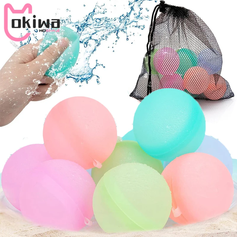 

Reusable Water Bomb Splash Balls Water Balloons Ball Pool Beach Play Toy Pool Party Outdoor Favors Kids Water Fight Games