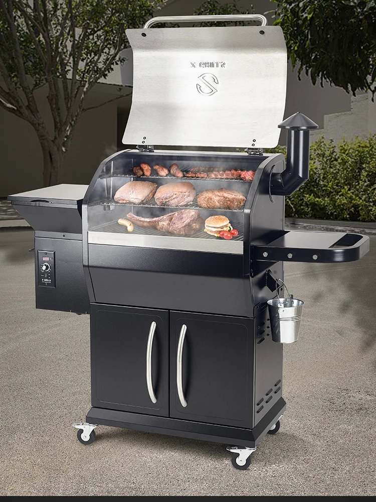 ZGRILLS Американский Электрический курильщик уличное барбекю деревянное бездымное