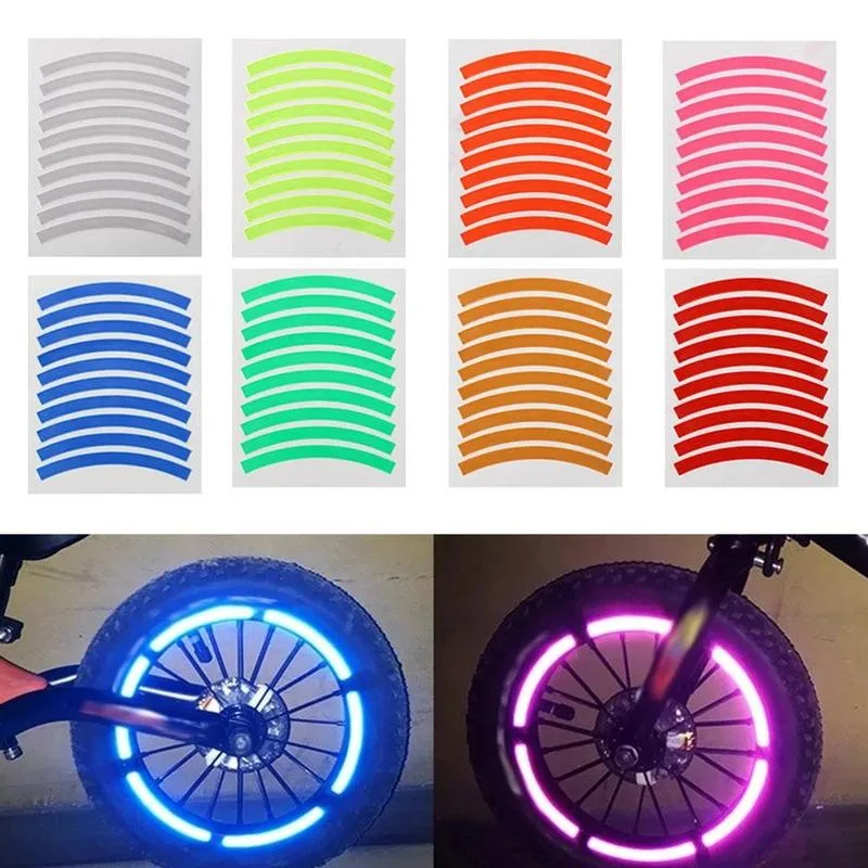 

10Pcs Children's Balance Bike Reflective Sticker Wheel Decals Tire Warning Applique Tape Safety Stickers Bicycle Accessories