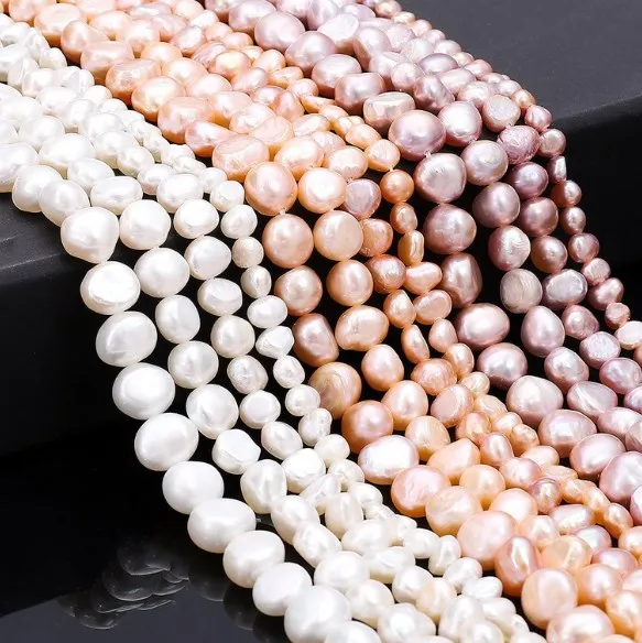 

10pcs/lot White Straight Hole Natural Pearl Beads Punch Loose Beads For DIY Women Necklace Bracelet Jewelry