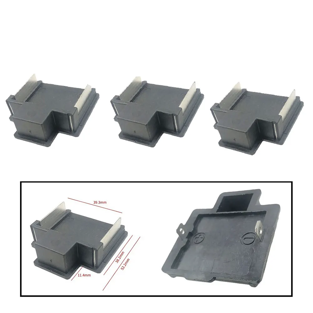 

3pcs Battery Connector Terminal Block For Lithium Battery Adapter Converter Black Electric Tool Battery Connector Adapter