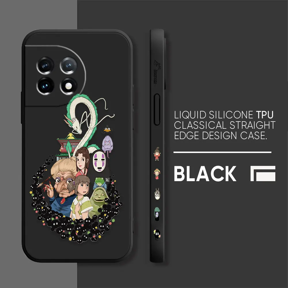 The Anime Spirited Away Phone Case For Oneplus 11 10 9 9R 9RT 8 8T 7 7T ACE 2V NORD CE 2 Pro Colour Liquid Case Funda Shell Capa