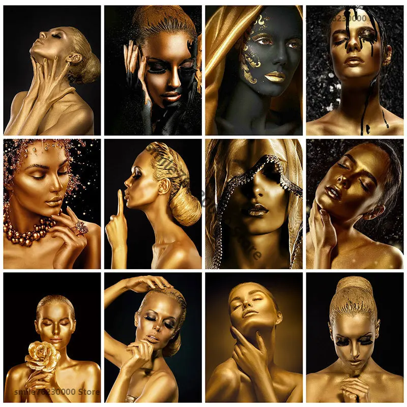 

Алмазная живопись Huacan, картина с новым портретом 5D, вышивка крестиком, Женская фигурка, украшение для дома