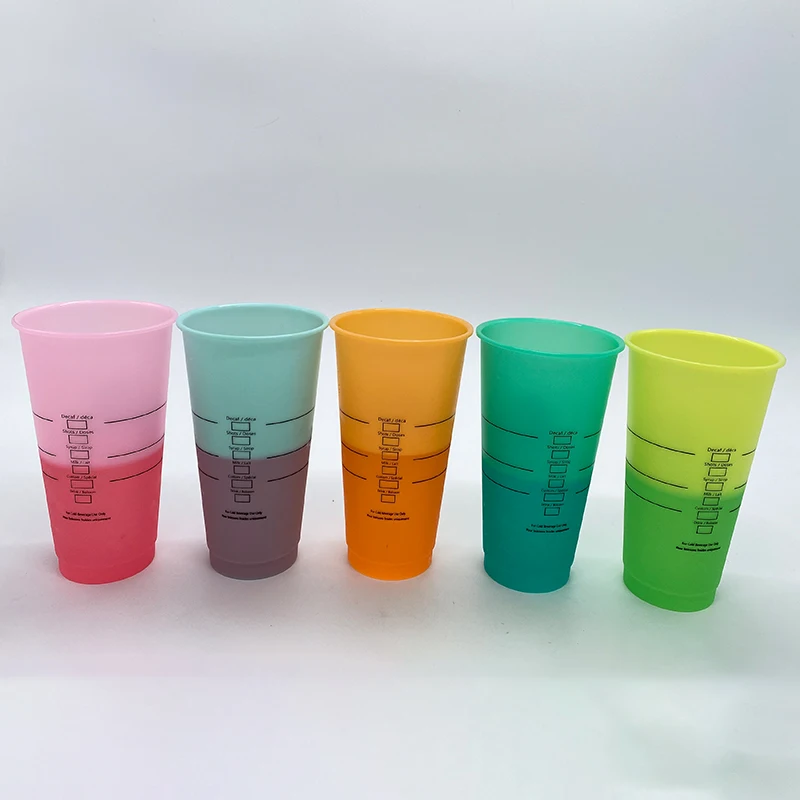 710 мл соломенная чашка с крышкой меняющая цвет кофейная логотипом многоразовые