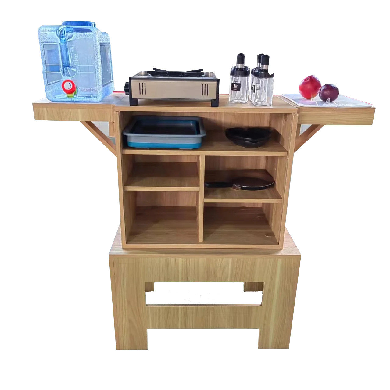 

Big storage for kitchen travel car rear trunk RV bed drawer camping box mobile kitchen sliding and folding cooking module