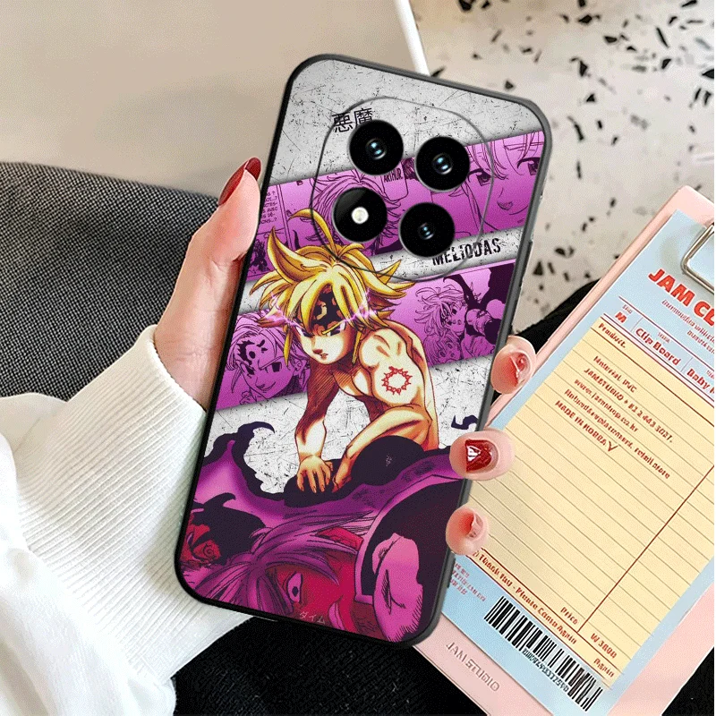 Фото Мягкий силиконовый чехол для телефона Xiaomi Redmi Note 15 14 13 12, с дизайном «Семь смертных грехов» (Мелиодас), для моделей 11 Pro Plus, 12S, 11S, 10S, 10, 11T 5G №5