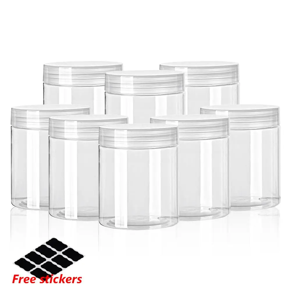 

Пластиковый контейнер для бальзама, 1-5 унций, 20 шт., с завинчивающейся крышкой, с широким горлышком, бутылка для банок