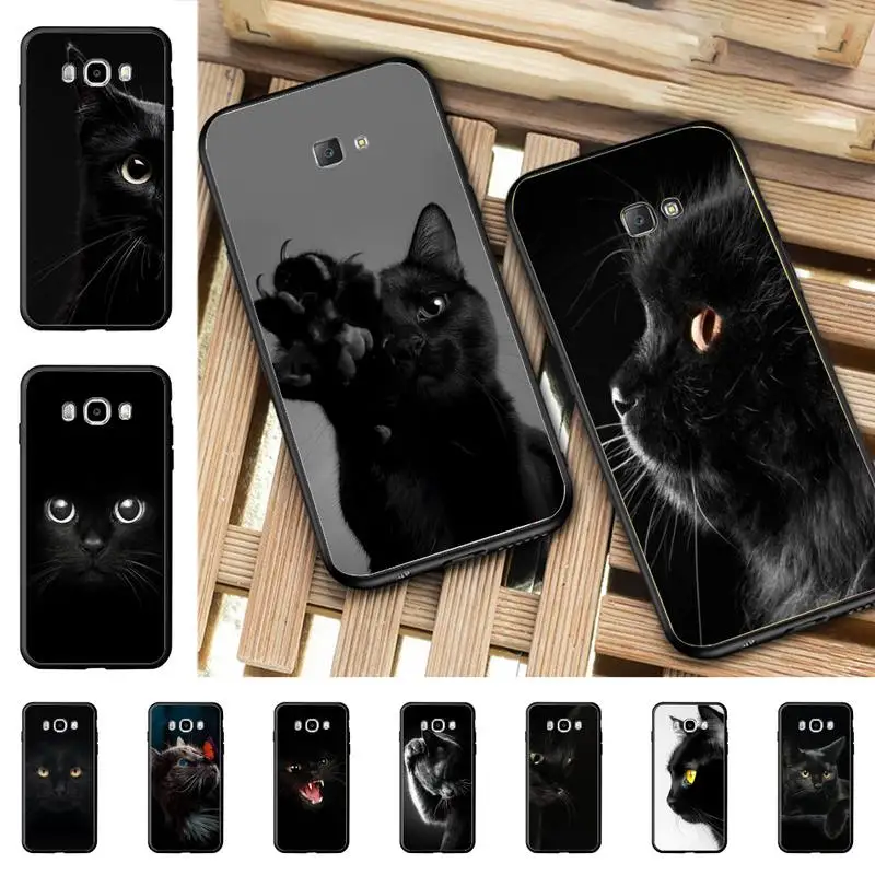 

Black Cat Phone Case for Samsung J 2 3 4 5 6 7 8 prime plus 2018 2017 2016 core