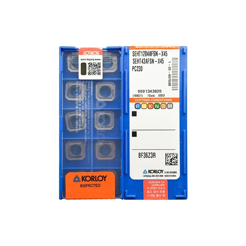 10 шт. KORLOY оригинальные SEHT SEHT1204AFSN X45 X83PC230 NCM325 NCM335 PC6510 HO1 торцевые фрезы инструменты