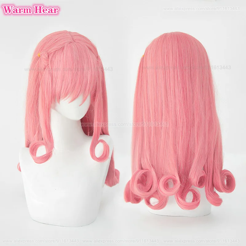 Искусственный парик для косплея искусственного аниме 60 см длинные розовые