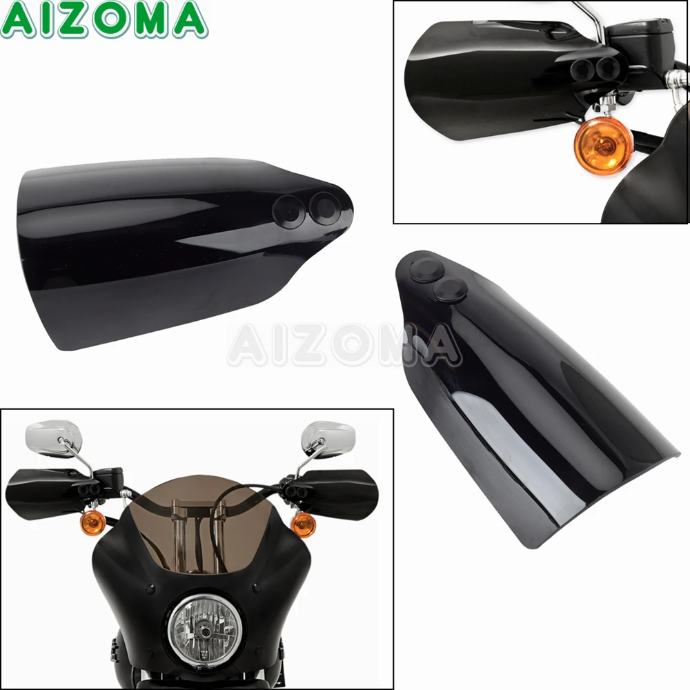 Black Hand Guard Handle Wind Shield Handguards For Harley Softail Street Bob Low Rider Heritage Classic Deluxe FLDE FXST 18-2023