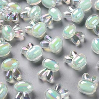 50pc transparent acrylic beads bead in bead ab color rabbit aquamarine 15 5x12x9 5mm hole 2mm