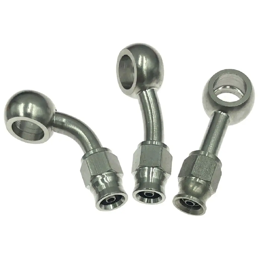 

AN3 Brake Hose End Fitting Adapter Level up 28 90 Degree Accessories Replacement