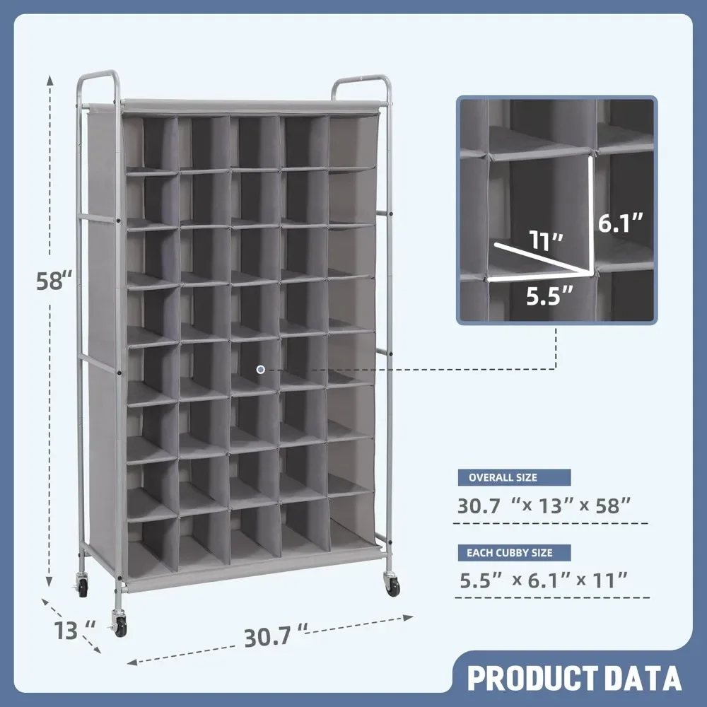 Оценочная обувь Cubby Cube de chaussures autoportant T1 pour entrée множество Cisco 40-Cube Grey61 &quotD x 30 7&quot Ш 13