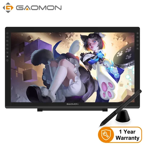 Графический планшет для рисования GAOMON PD2200, 21,5 дюйма, 92% дюйма, NTSC, перьевой дисплей с поддержкой наклона, без батареи, 8192 давления в ручке