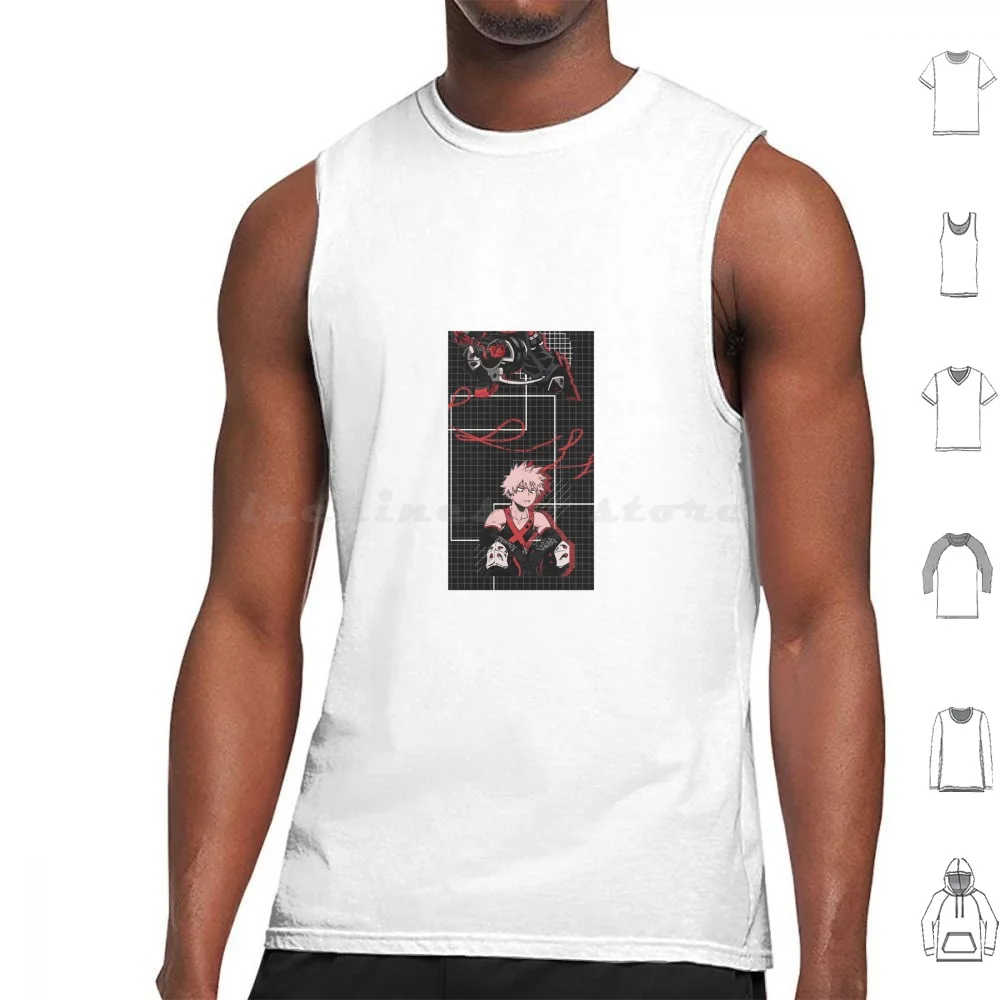 

Bakugooo Tank Tops Print Cotton Bakugo Boku No Hero Academia Anime Bnha Deku Bakugou Mha Manga Midoriya Izuku All