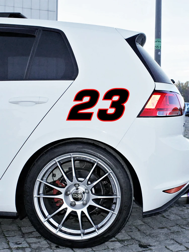 

Removable sticker, car and motorcycle helmet No. 1, 2, 3, 4, 5, 6, 7, 8, 9 0, waterproof accessories, PVC of various sizes