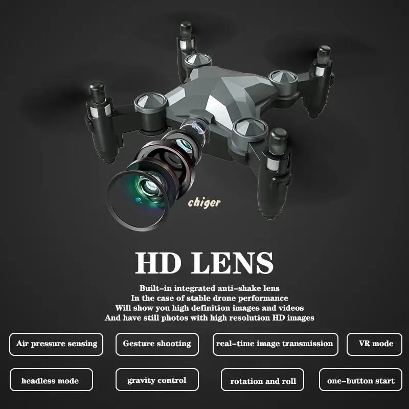 Миниатюрный чемодан Дрон 4K HD Wifi FPV дистанционное управление с камерой складной
