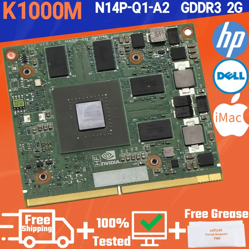 

Quadro K1000M K1000 1000M For iMac A1311 A1312 HD6970m Upgrade Laptops Graphic Video Card N14P-Q1-A2 2GB 010176C00-600-G 0KKVMC