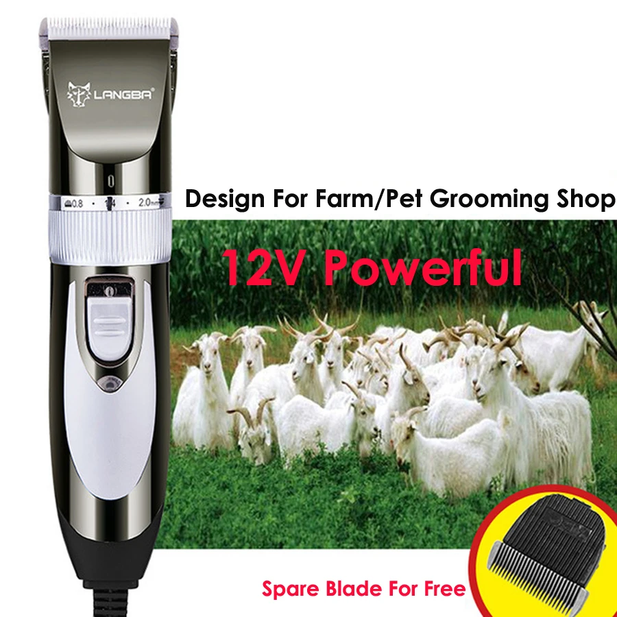 

High Power 12V Professional Pet Clipper Dog Hair Trimmer Grooming Pets Animal Cat Shaver Electric Scissors Mower Haircut Machine