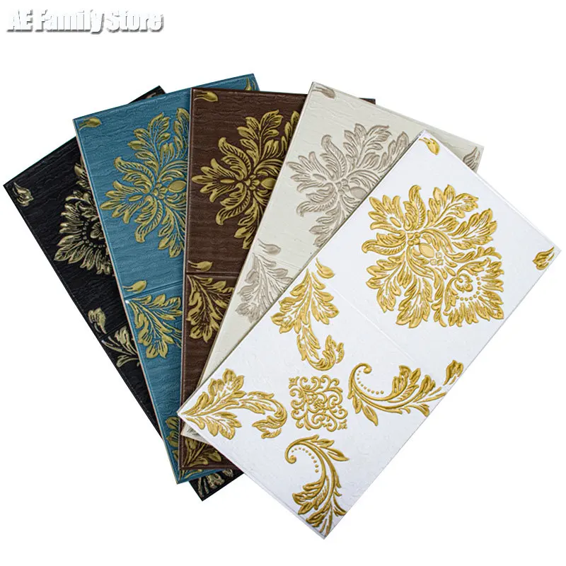 

Самоклеящиеся настенные панели, обои, 3d Трехмерные настенные Стикеры, наклейка, водостойкая наклейка для защиты от столкновений на стену, юбку