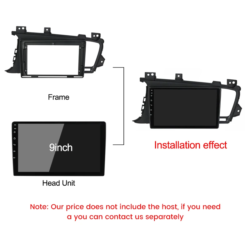 Комплект 9-дюймовой Рамы Для Радиоприемника KIA K5 Optima 2011-2016 Набор Кабелей Установки