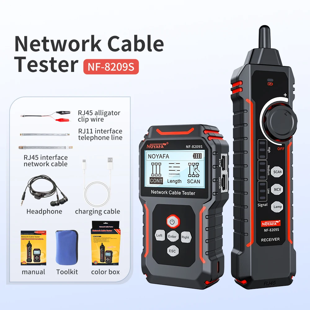 

NOYAFA NF-8209S Тестер сетевого кабеля