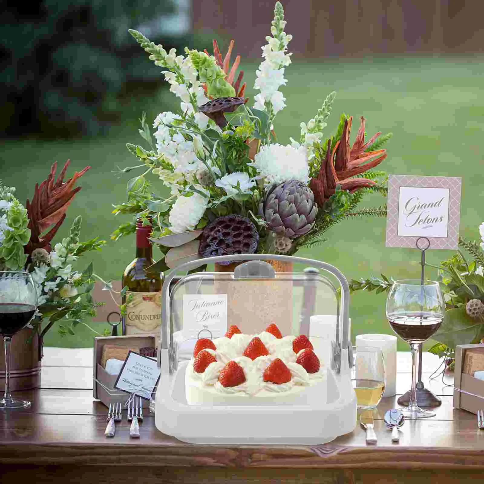 

Table Decor Dessert Tray Storage Plate Vintage Cake Stand Display Box Food Plastic Holder