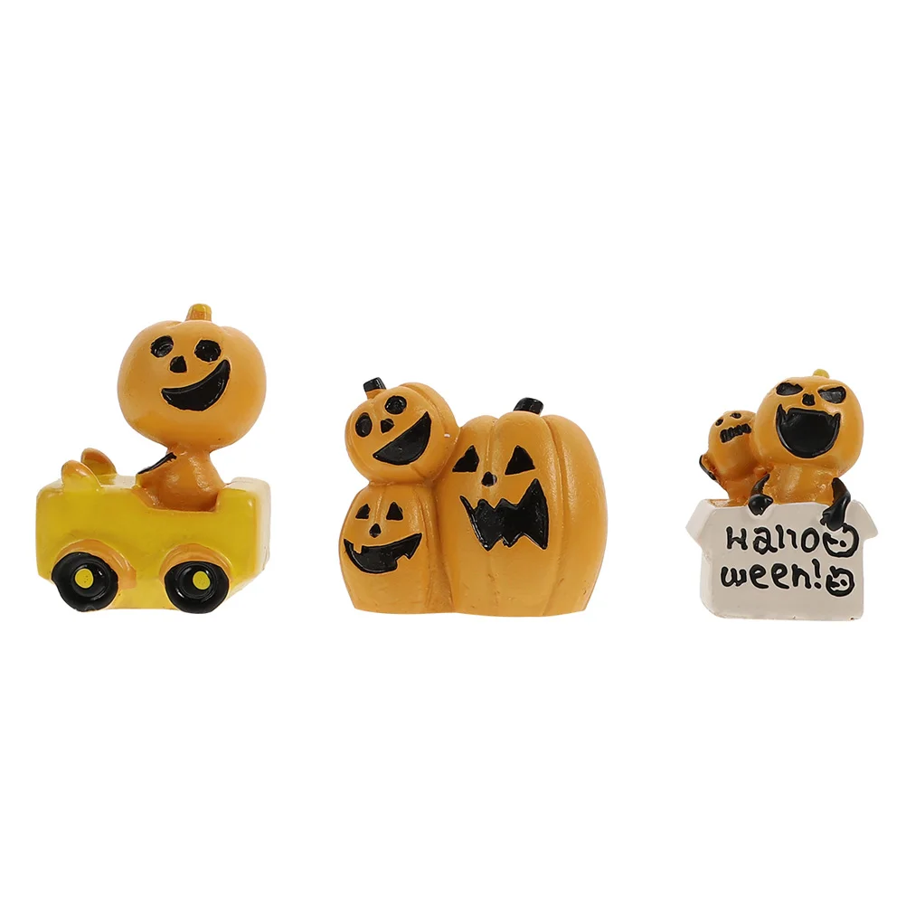 

Pumpkin Pumpkins Decor Miniature Resin Props Figurine Ornament Decoration Party Mini Ghost Statue Decorations Figures Ornaments