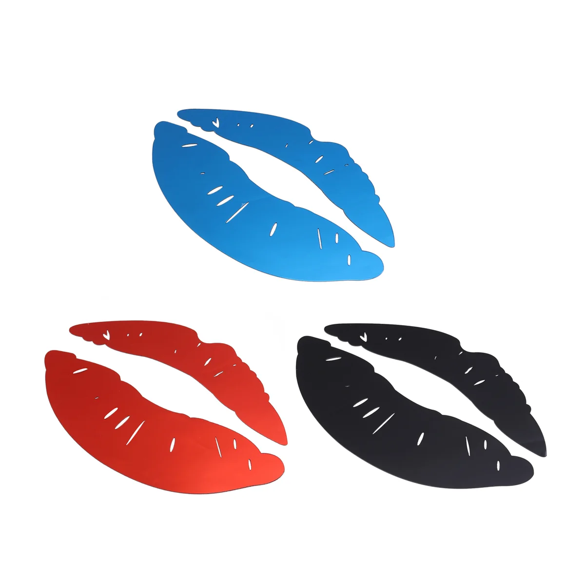 

3Pcs Lip Shaped Wall Stickers Acrylic Murals Mirror Surface Pasters DIY Wall Decals for Dorm Hotel Bar