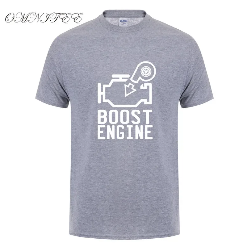 Новая летняя мужская футболка Auto Boost Engine повседневные хлопковые футболки с