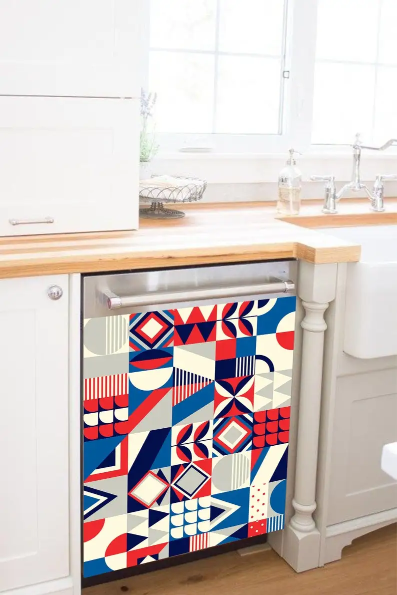 

Dishwasher Skin Decal Vinyl Sticker Dishwasher Decal Housewarming Art Decor